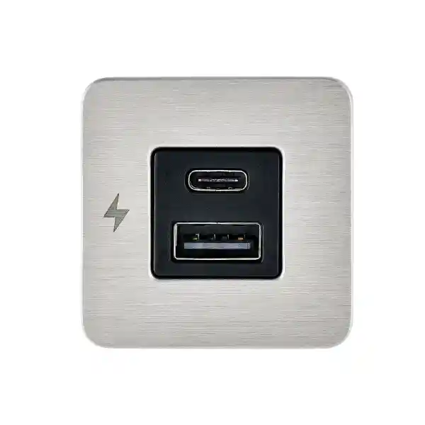 TILE-USB-A/USB-C ŞARJ SOKETİ, PASL. ÇERÇEVE