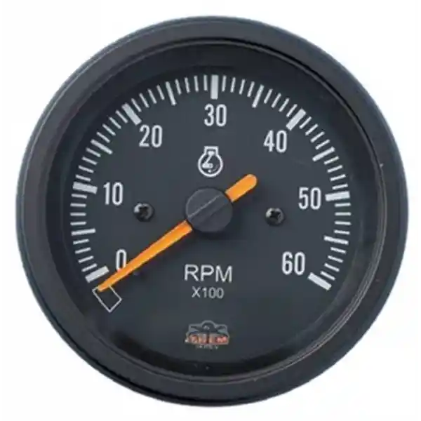 Trem motor devir göstergesi 12v siyah