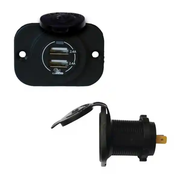 Lalizas USB Şarj Soketi 12/24V DC Çift Port Marine Tip