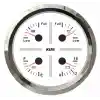 KUS Temiz Su + Pis Su + Gri Su + 12V Voltmetre 4lü Gösterge 111mm - Beyaz