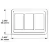 Contura Switch Montaj Paneli - 3 Lü