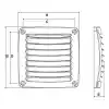 HAVALANDIRMA  BEYAZ PLASTİK  92MMx92MM