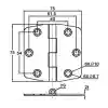 Kapaklı Menteşe 75mm*75mm