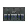 Lalizas 70429 Rocker Switch Panel LED 12v/24v (6 Rockers)