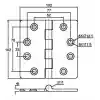 Menteşe Paslanmaz Çelik 102x102 mm