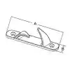 Paslanmaz Çelik Kurtağzı 112x19mm