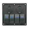 Lalizas 70428 Rocker Switch Panel LED 12v/24v (4 Rockers)