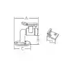 Stoper 90° - 49x50mm