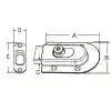 Sürgü Kilit Gömme Karşılık 100mm