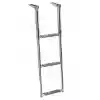 Teleskopik Krom Tekne Merdiveni 3 Basamak 85cm