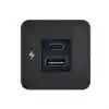 TILE-USB-A/USB-C ŞARJ SOKETİ, SİYAH ÇERÇEVE