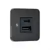 TILE-USB-A/USB-C ŞARJ SOKETİ, SİYAH ÇERÇEVE