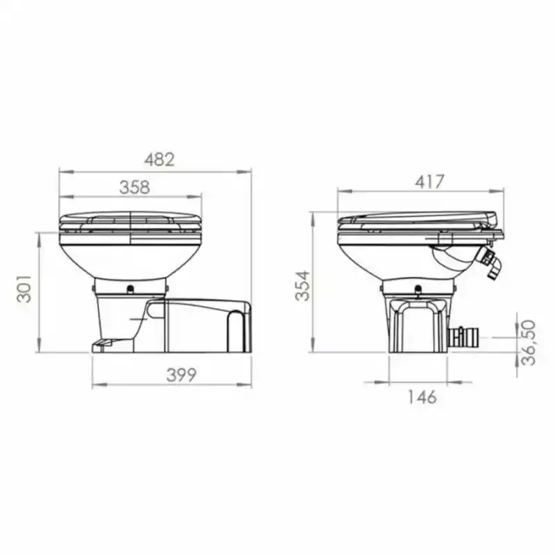 Sanimarin Maxlite + Plus Elektrikli Tuvalet - 12v