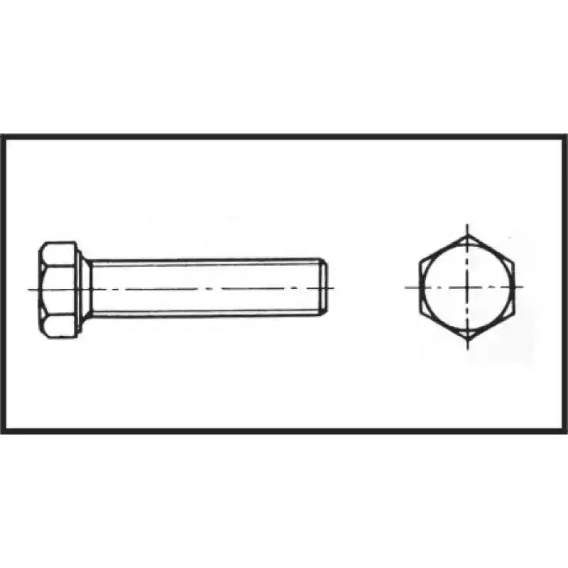 Altı Köşe Civata 10X60 mm Aısı 316 Dın 933