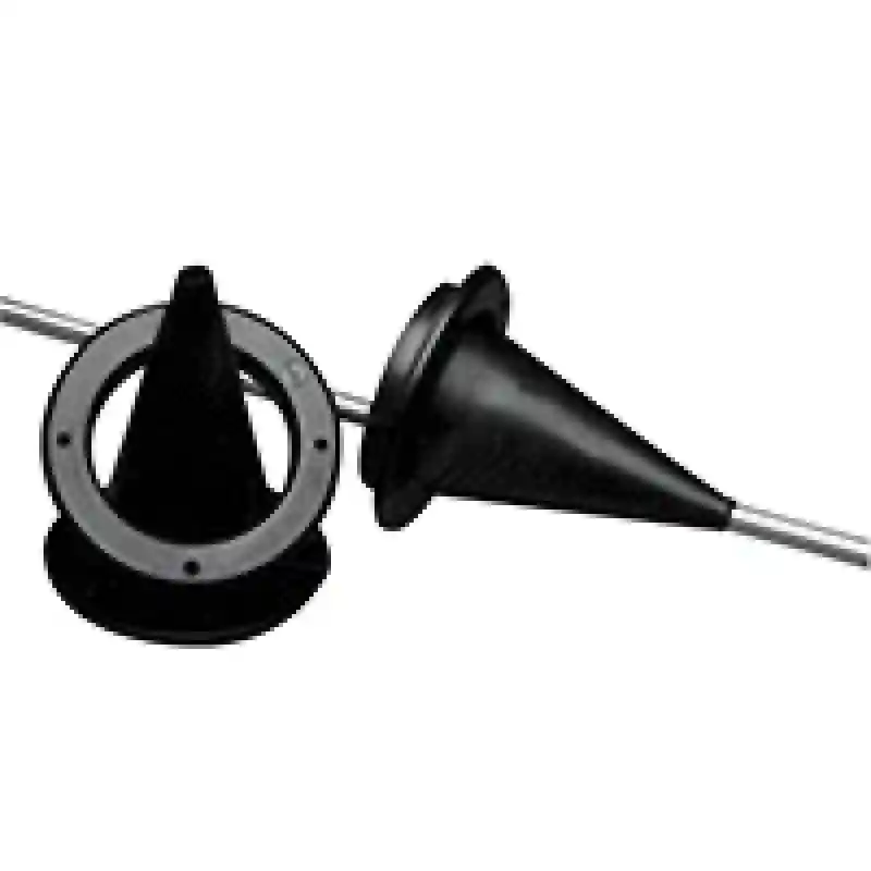 Kablo Körüğü/Plastik Embedded Ring, Ø 89mm, Cut-Out Ø 59mm, Siyah