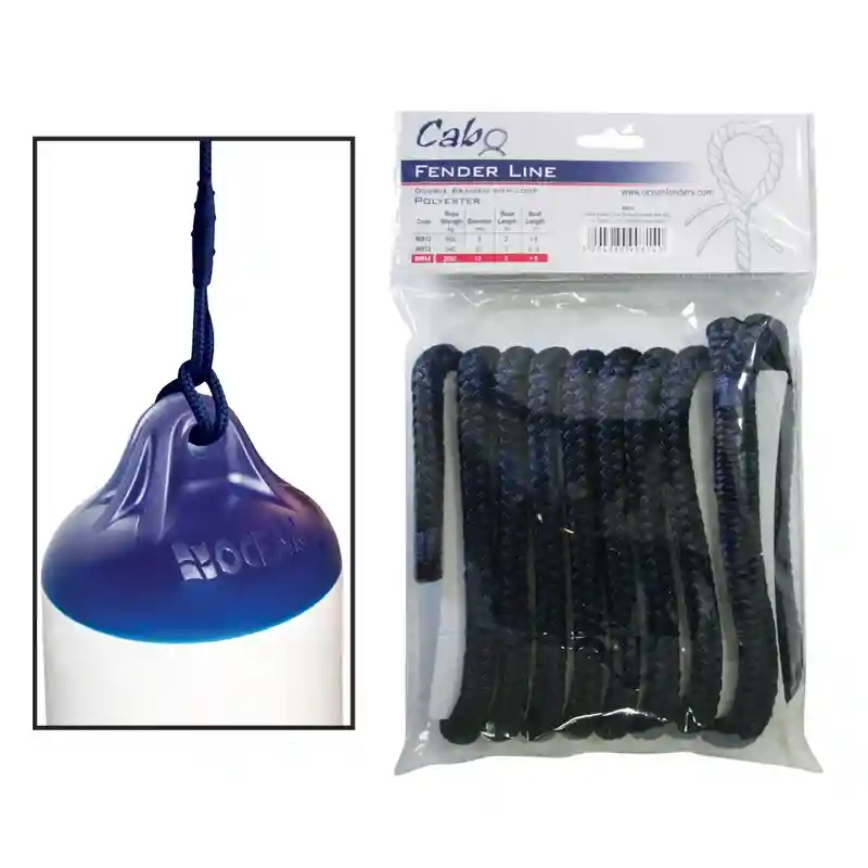 Cabo Usturmaça Halatı-İki Kollu, Kasalı,Ç:8mm,B:2M,Pol. Siyah, K.Mavi