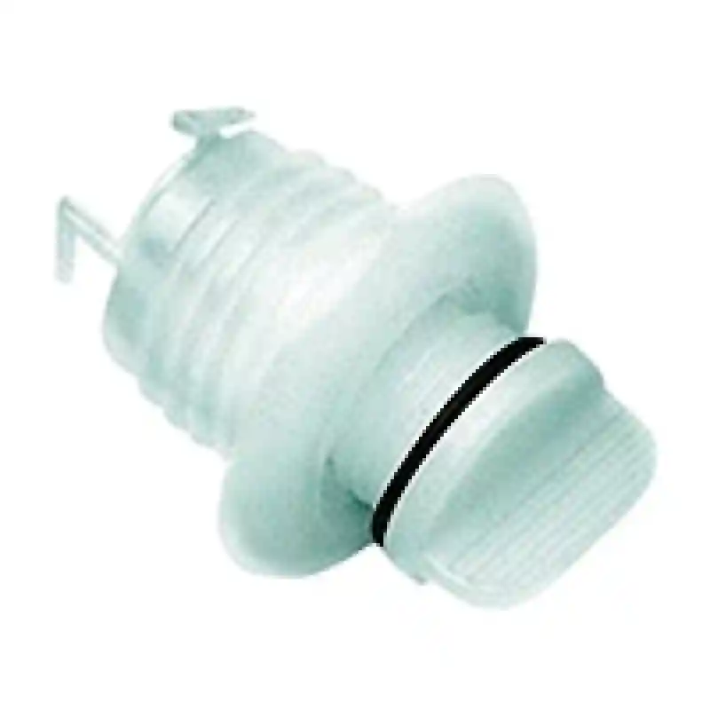 Drain Socket W/Captive Plug, Round Ø 40mm, Beyaz