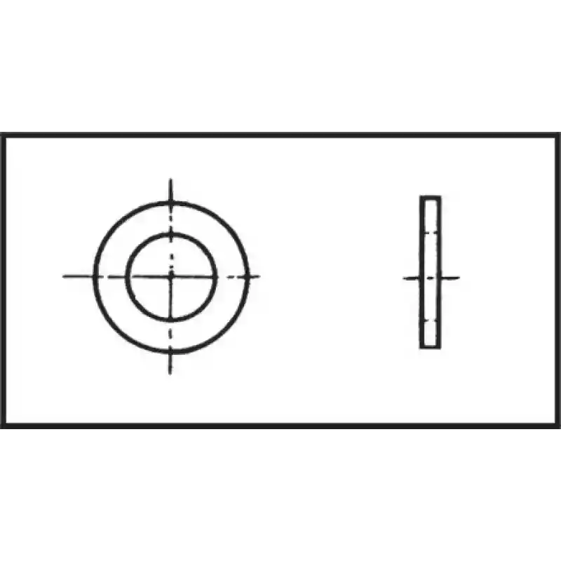 Düz Pul- Rondela Ø 10mm Aısı 316 Dın 125