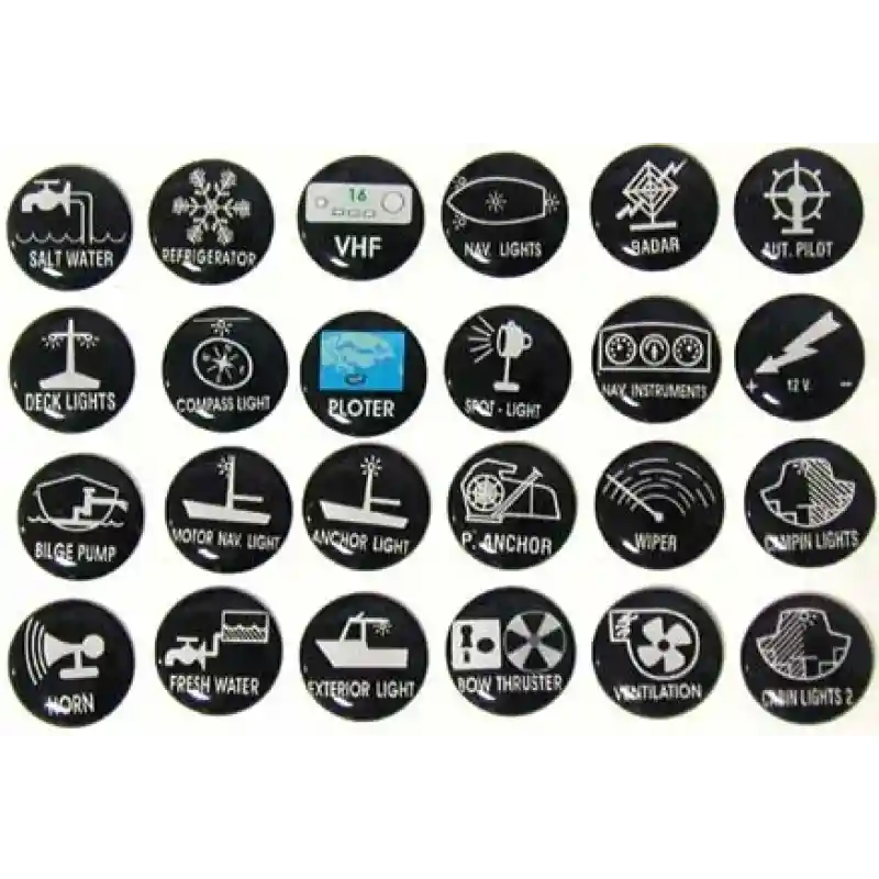 Kontrol Panelleri İçin Yapışkanlı Çıkartma 24 Ad.S