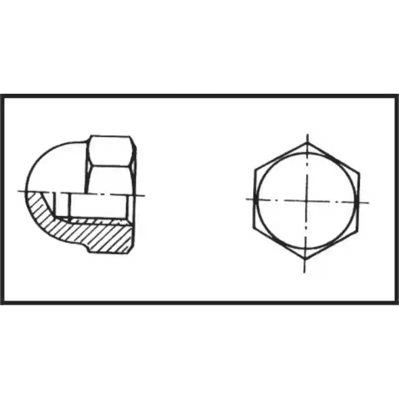 Kör Somun M 5 mm Aısı 316 Dın 1587