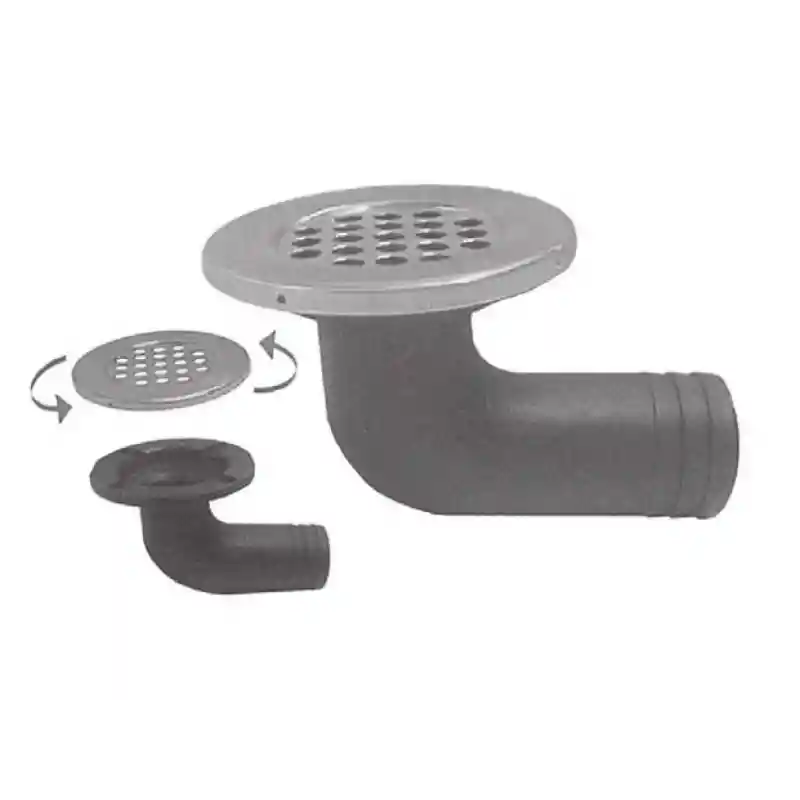  Krom Flanşlı Plastik Yer Süzgeçi 38 mm