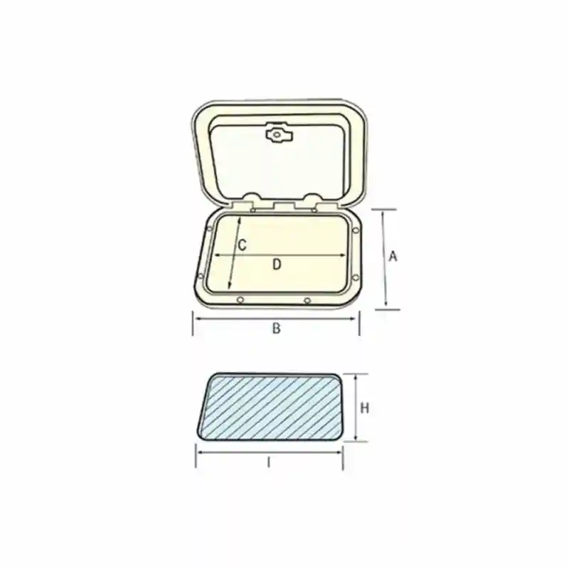 Nuova Rade Dikdörtgen Plastik Hatch 27X45cm