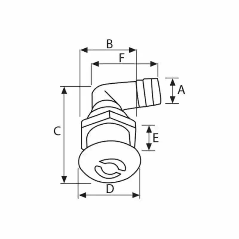 Nuova Rade Tank Hava Firarı 19mm 90° Dirsek