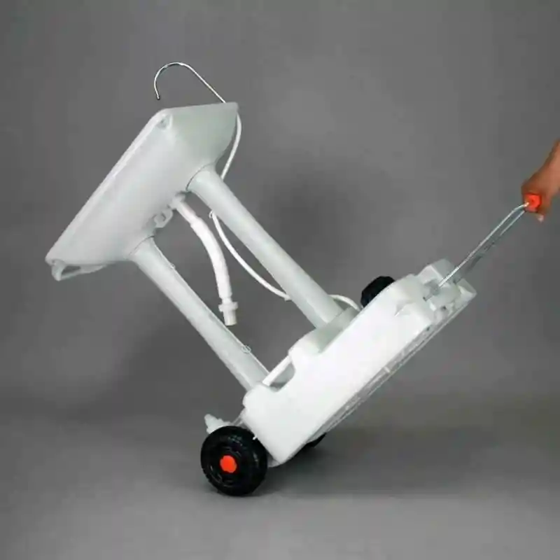 Porvaletti Tekerlekli Portatif Lavabo, 30L Temiz Su Tanklı