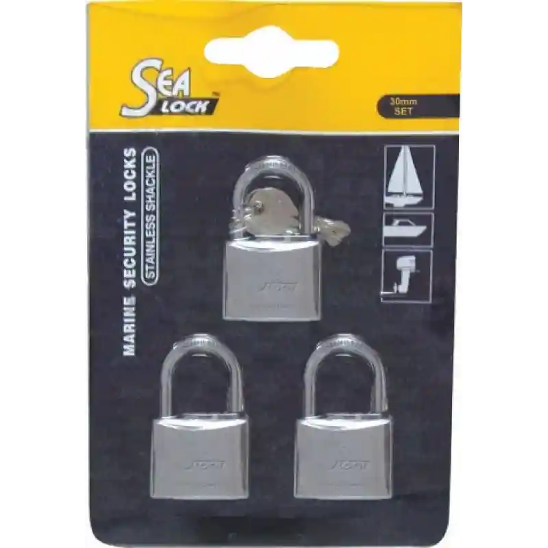 Sea Lock Asma Kilit Seti, Birleşik Anahtarlı 30mm