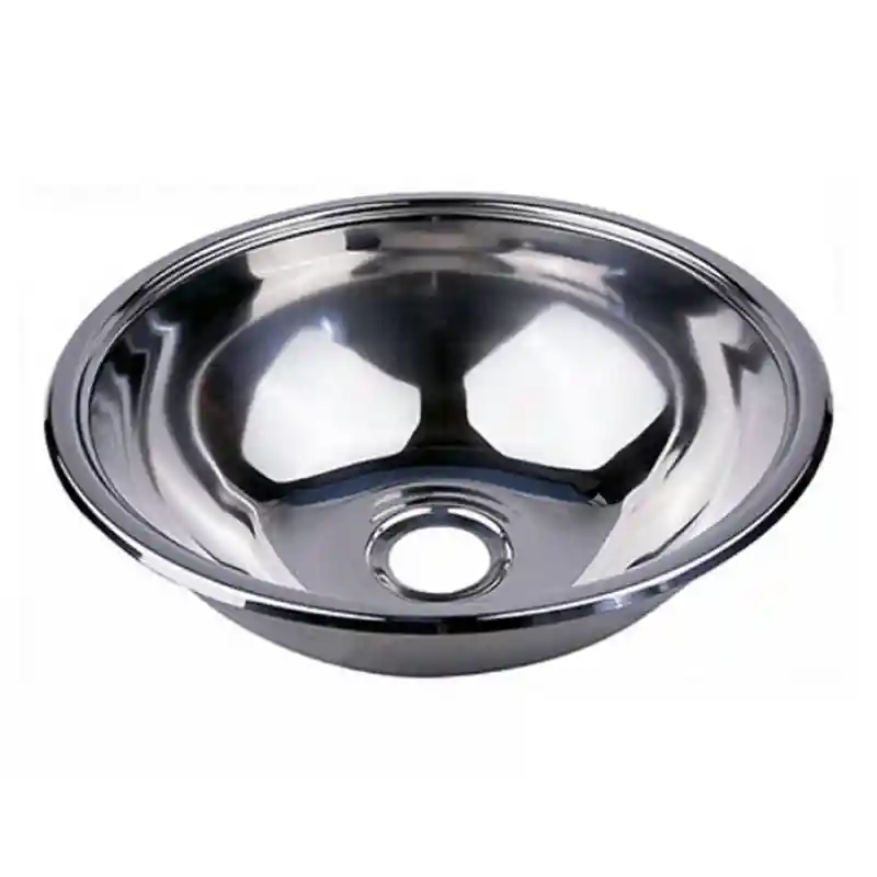  Tekne - Karavan için Krom Evye Lavabo, Ø 26cm, Derinlik: 9cm