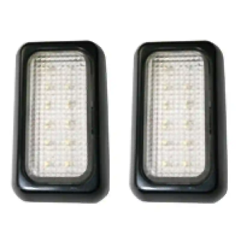 Tepe/Romörk Lambası 12 Leds, 12V&24V, Siyah 2 Ad.Lik Set