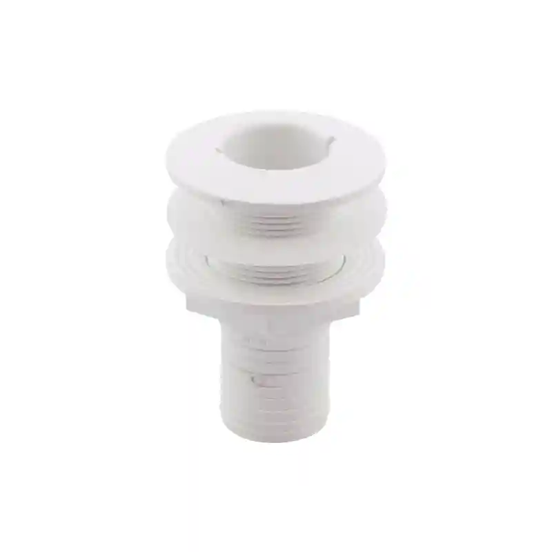 Thru-Hull Fitting 1 1/2, W/Hose Barb Ø 38mm & Washer, Beyaz, İso