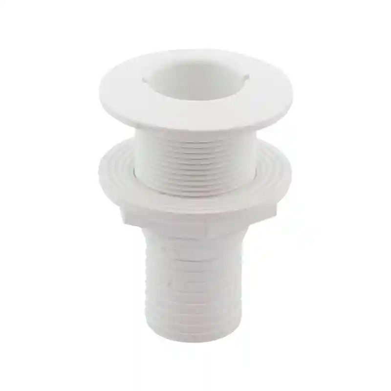 Thru-Hull Fitting 1 1/2, W/Hose Barb Ø 38mm, Beyaz