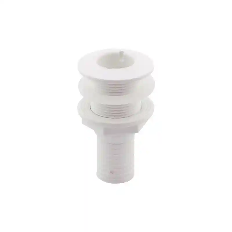 Thru-Hull Fitting 1 1/4, W/Hose Barb Ø 32mm & Washer, Beyaz, İso