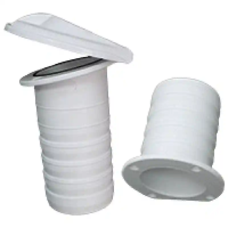 Thru-Hull System W/Flap, For Hose Ø 79mm, Beyaz