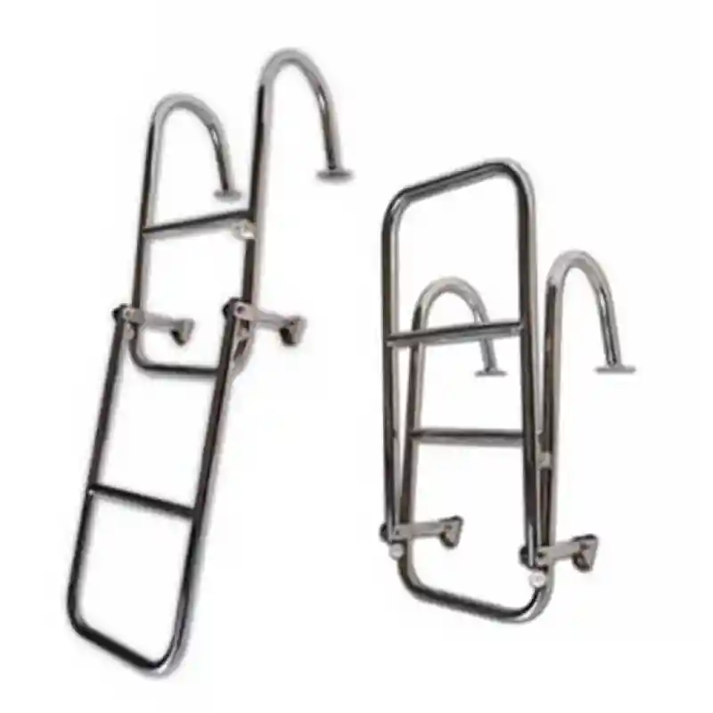  Tutamaklı Katlanır Merdiven, Paslanmaz Çelik, 2+1