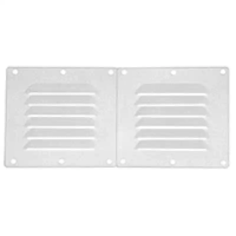 Vent. Shaft Grilles Cover, Double, 258X118X6,5mm, Beyaz