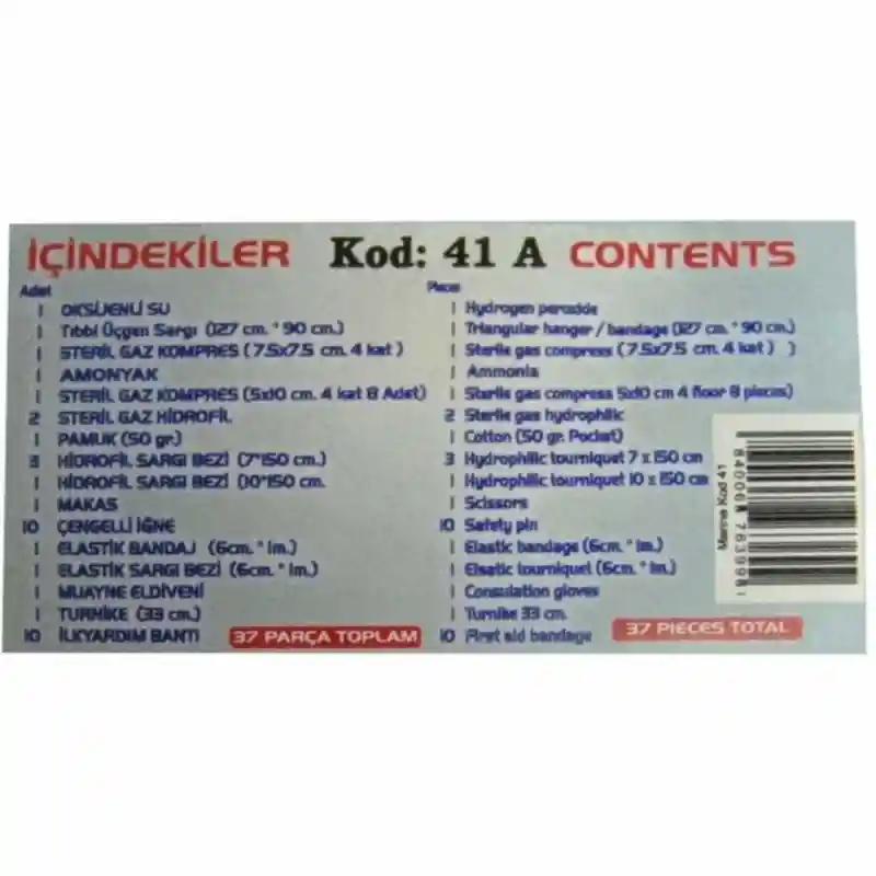  Yatlar için İlk Yardım Çantası 36 Parça