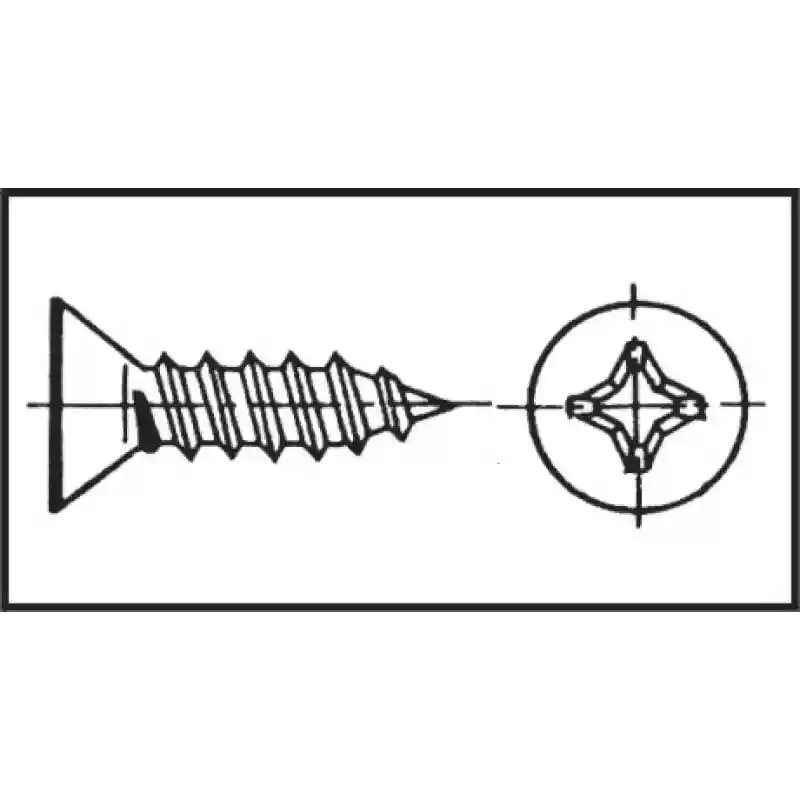 Yıldız Havşa Baş Sac Vida 5,5X19 mm Aısı 316 Dın 7982