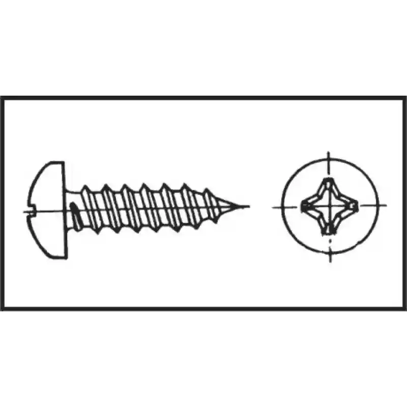 Yıldız Silindir Baş Sac Vida 2,9X13 mm Aısı 316 Dın 7981