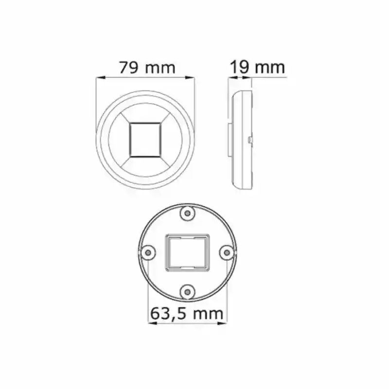  Yuvarlak Kıç Feneri, Krom Kapaklı, Led 12V