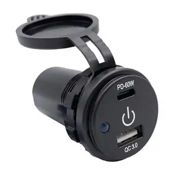  Dokunmatik Switchli USB + Type-c 12-24V Şarj Soketi