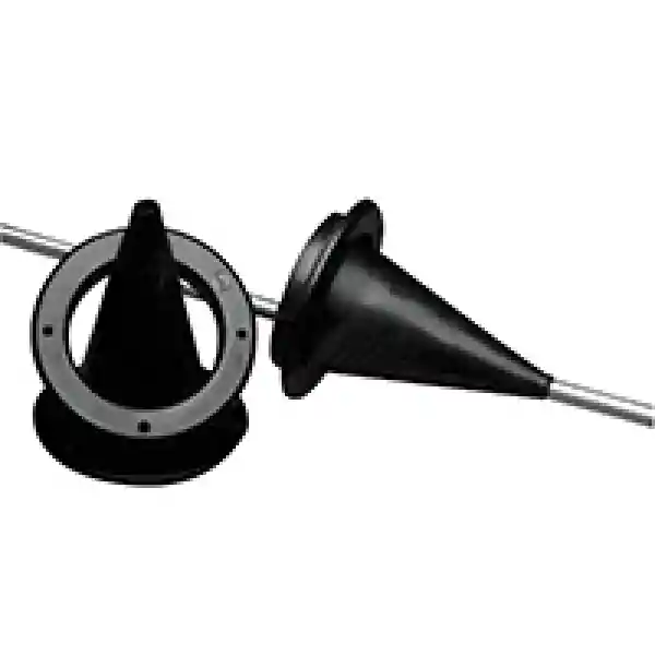 Kablo Körüğü/Plastik Embedded Ring, Ø 89mm, Cut-Out Ø 59mm, Siyah