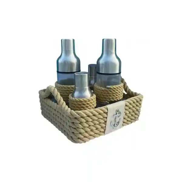 CaptainRA Yağ Sirke Tuz Karabiberlik Bej