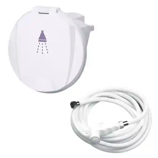 Case W/Chrome Shower Spray, 3M Hose, W/Lid, Chrome