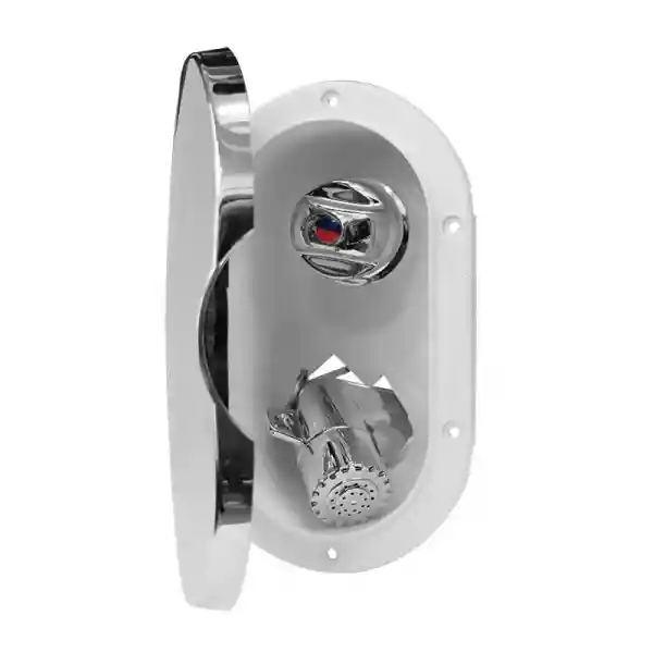 Case W/Chr.Shower, Mixer Tap, 3M Hose, W/Lid, Chrome