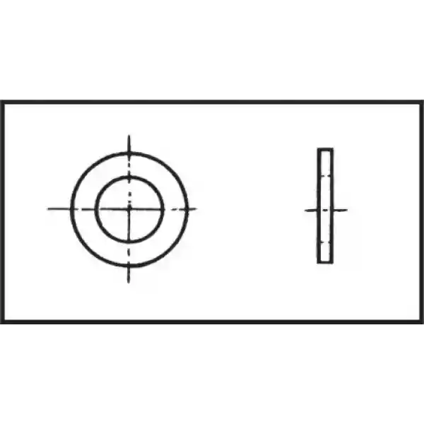 Düz Pul- Rondela Ø 5 mm Aısı 316 Dın 125