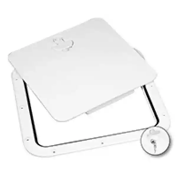 Kontrol Kapağı , Ayrılabilir Kapaklı - & Kilitli Beyaz, 380X380mm