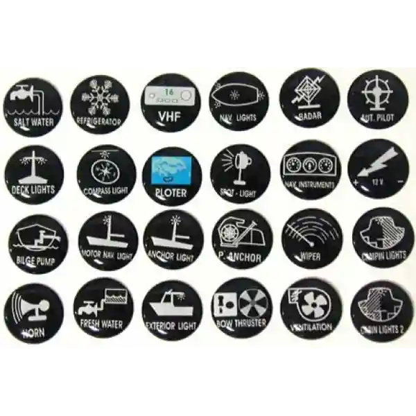 Kontrol Panelleri İçin Yapışkanlı Çıkartma 24 Ad.S