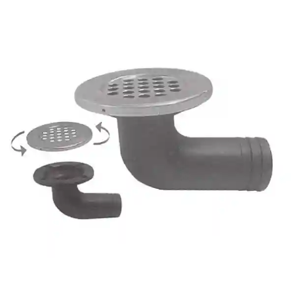  Krom Flanşlı Plastik Yer Süzgeçi 38 mm